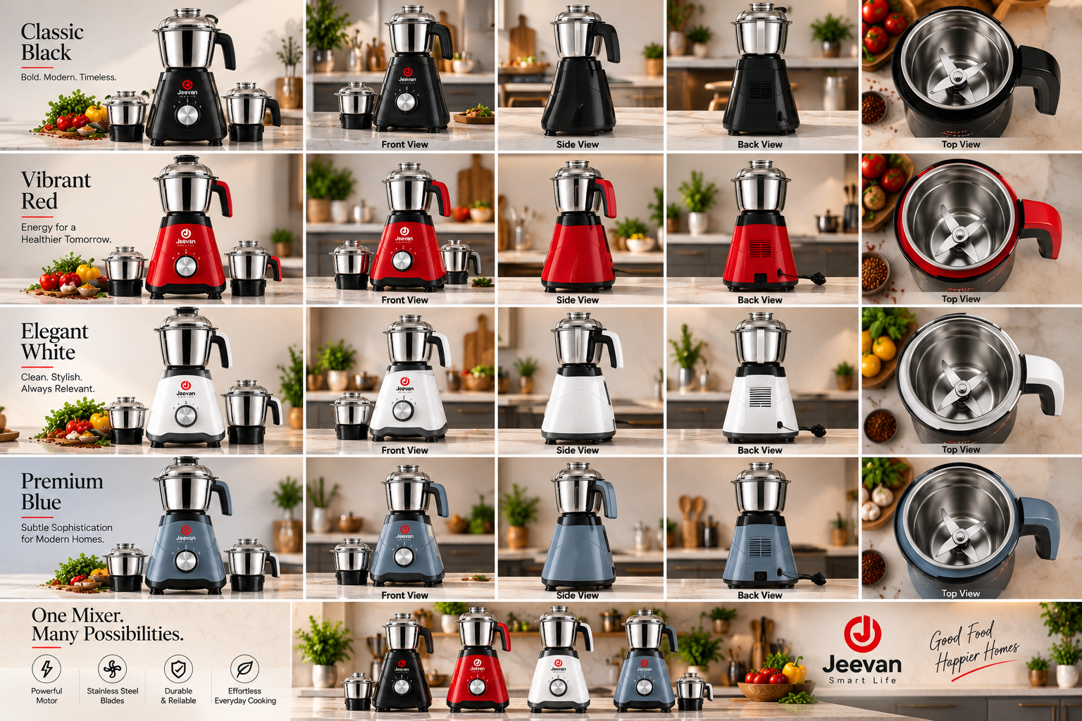 Jeevan Smart Life Mixer Grinder Premium View