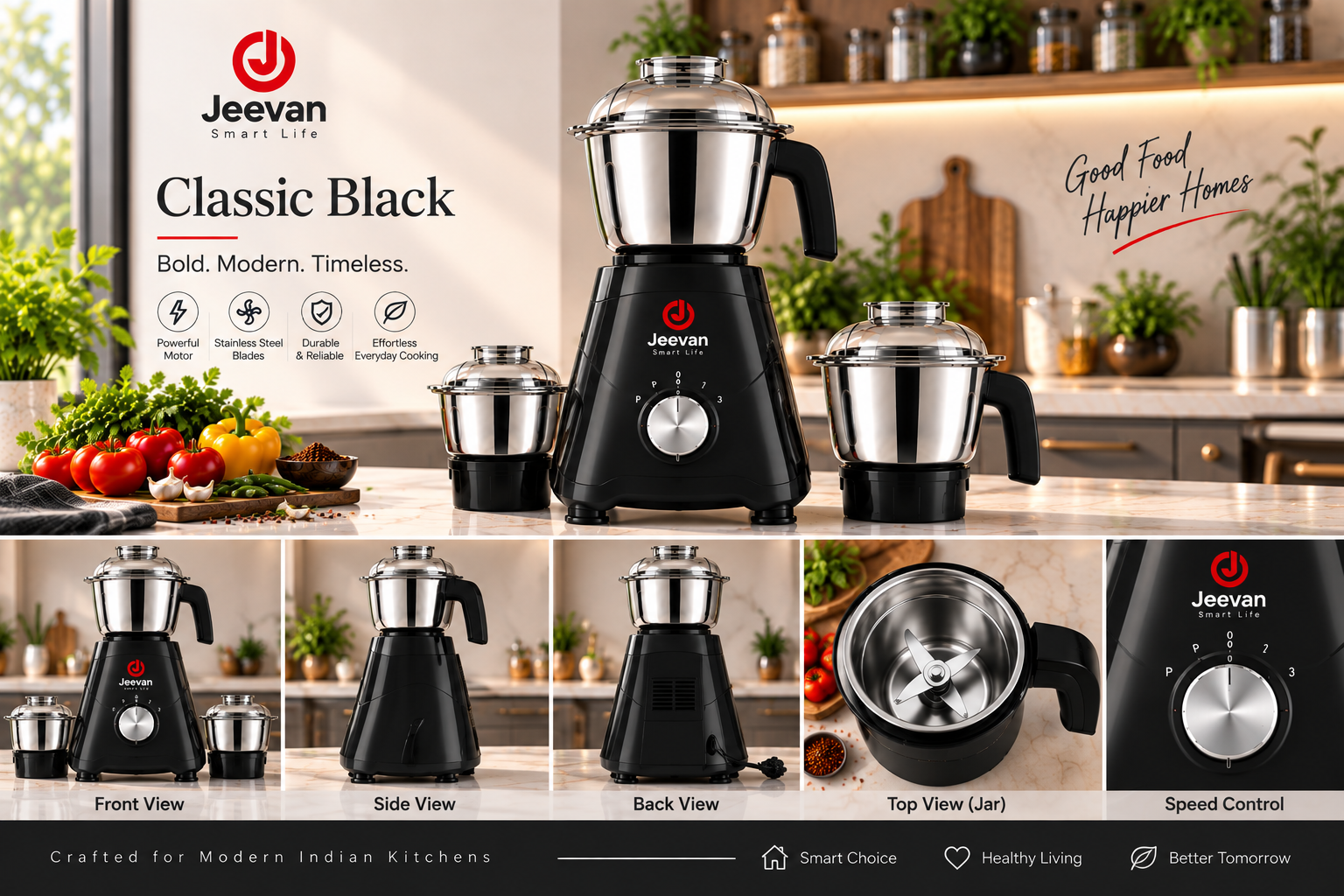 Jeevan Smart Life Mixer Grinder Premium View