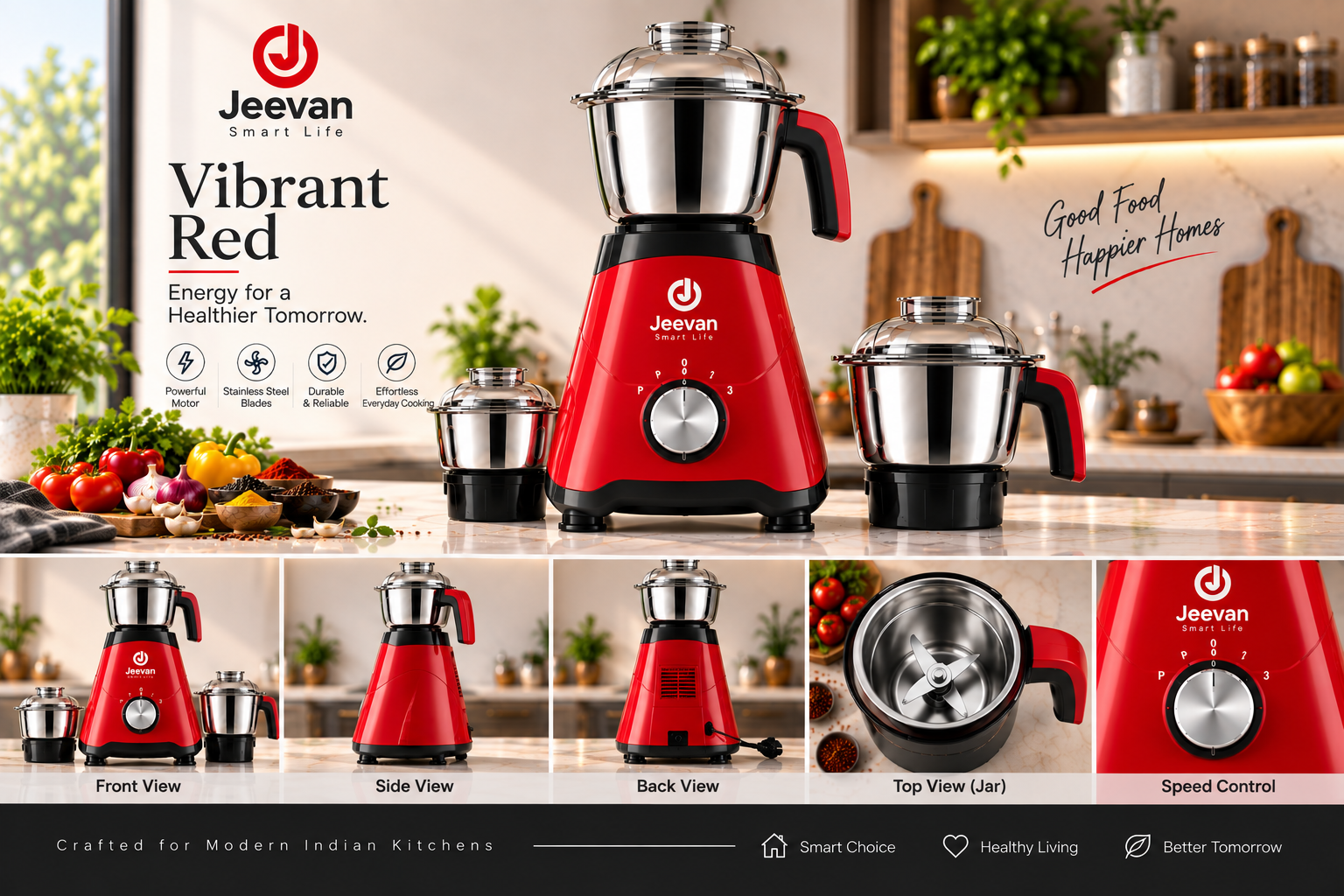 Jeevan Smart Life Mixer Grinder Premium View