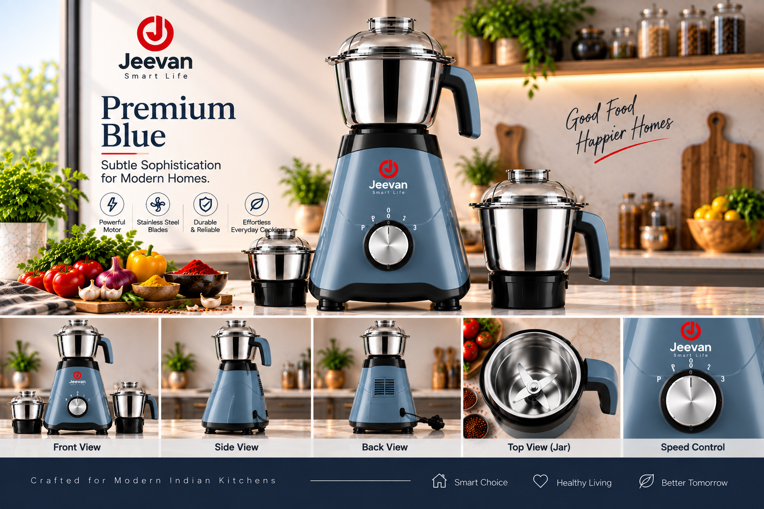 Jeevan Smart Life Mixer Grinder Premium View